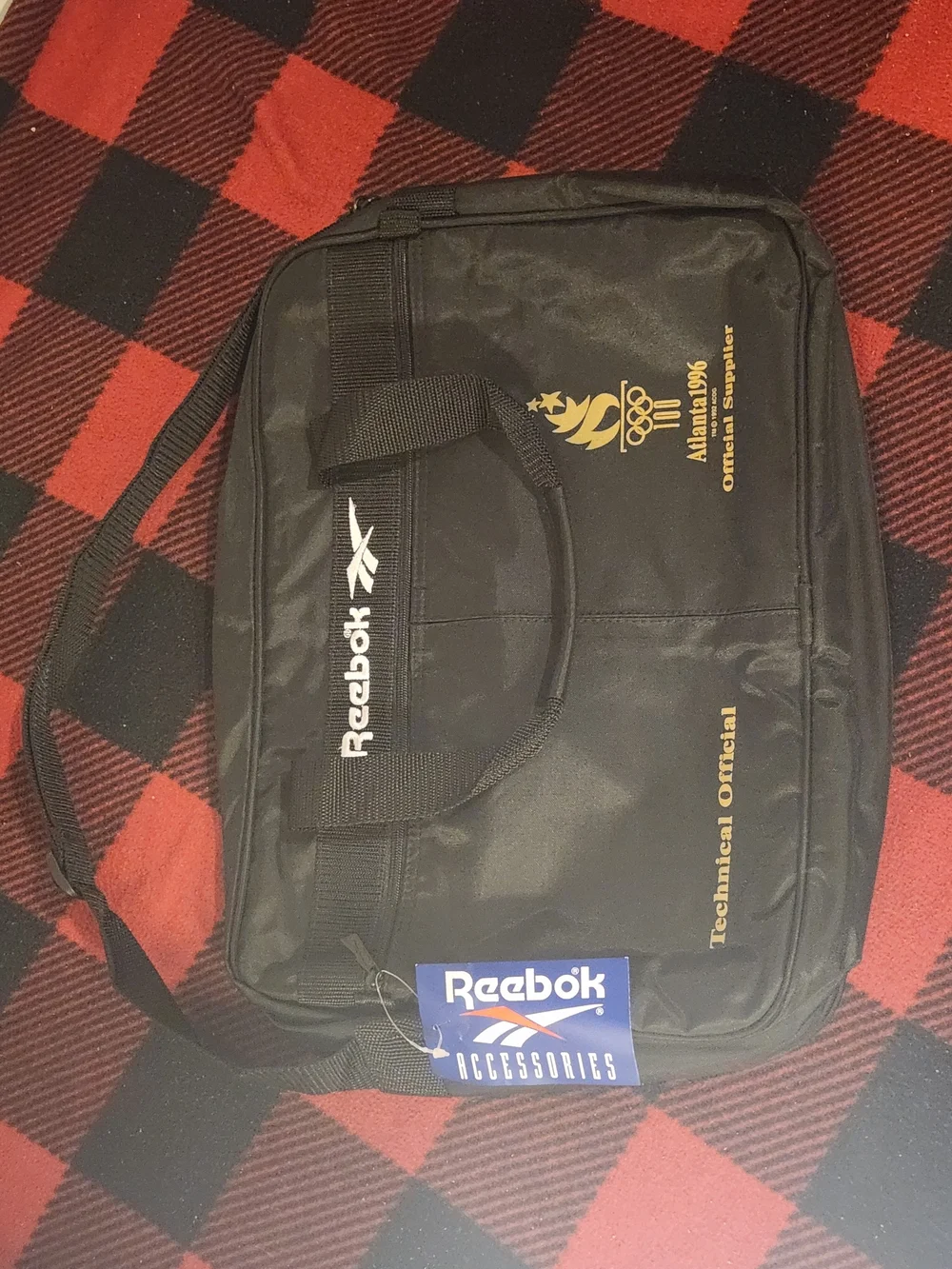 Reebok Black Laptop Bag with Atlanta 1996 Olympic Logo